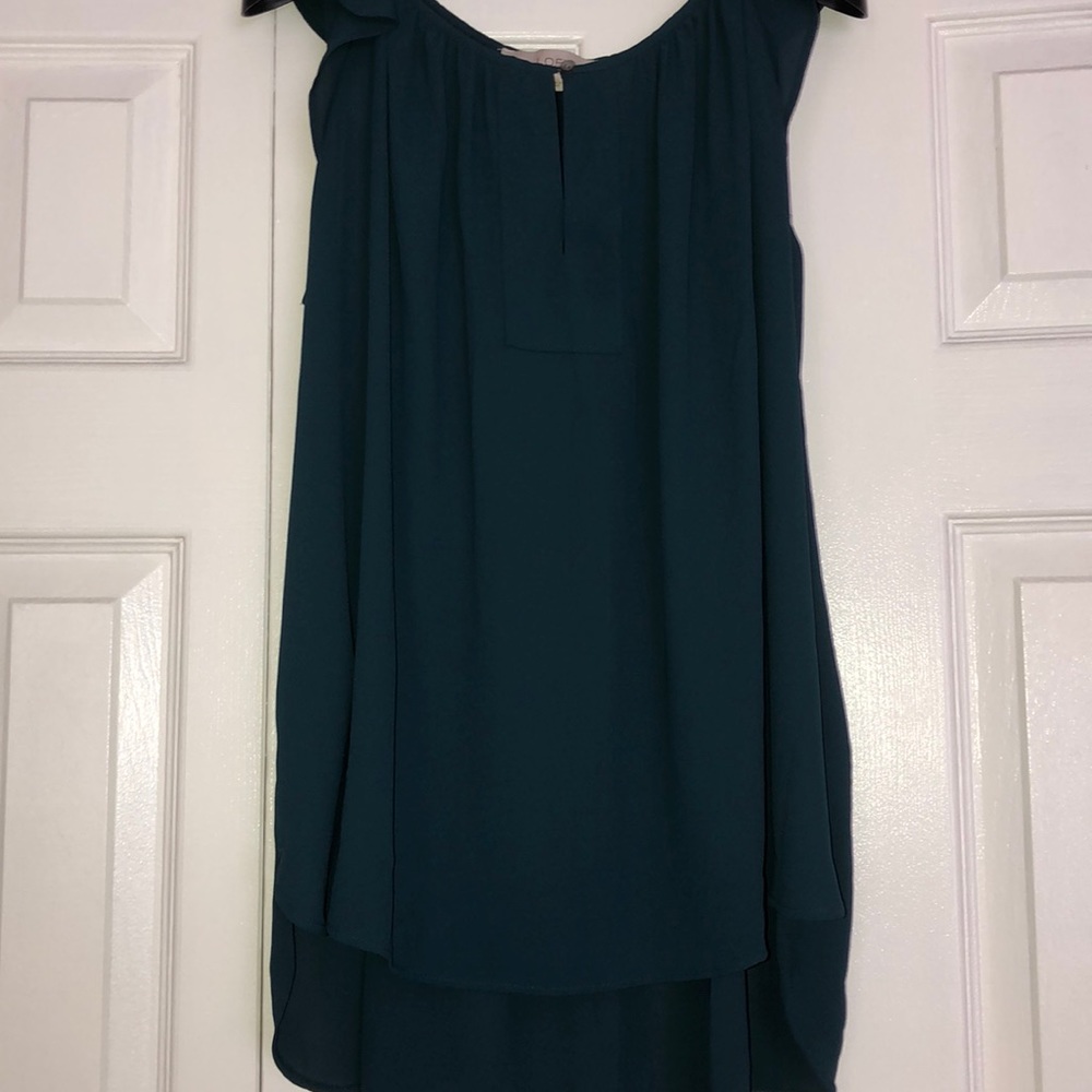 LOFT Teal Sleeveless Blouse - S